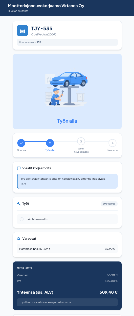 Verstaani Customer Portal