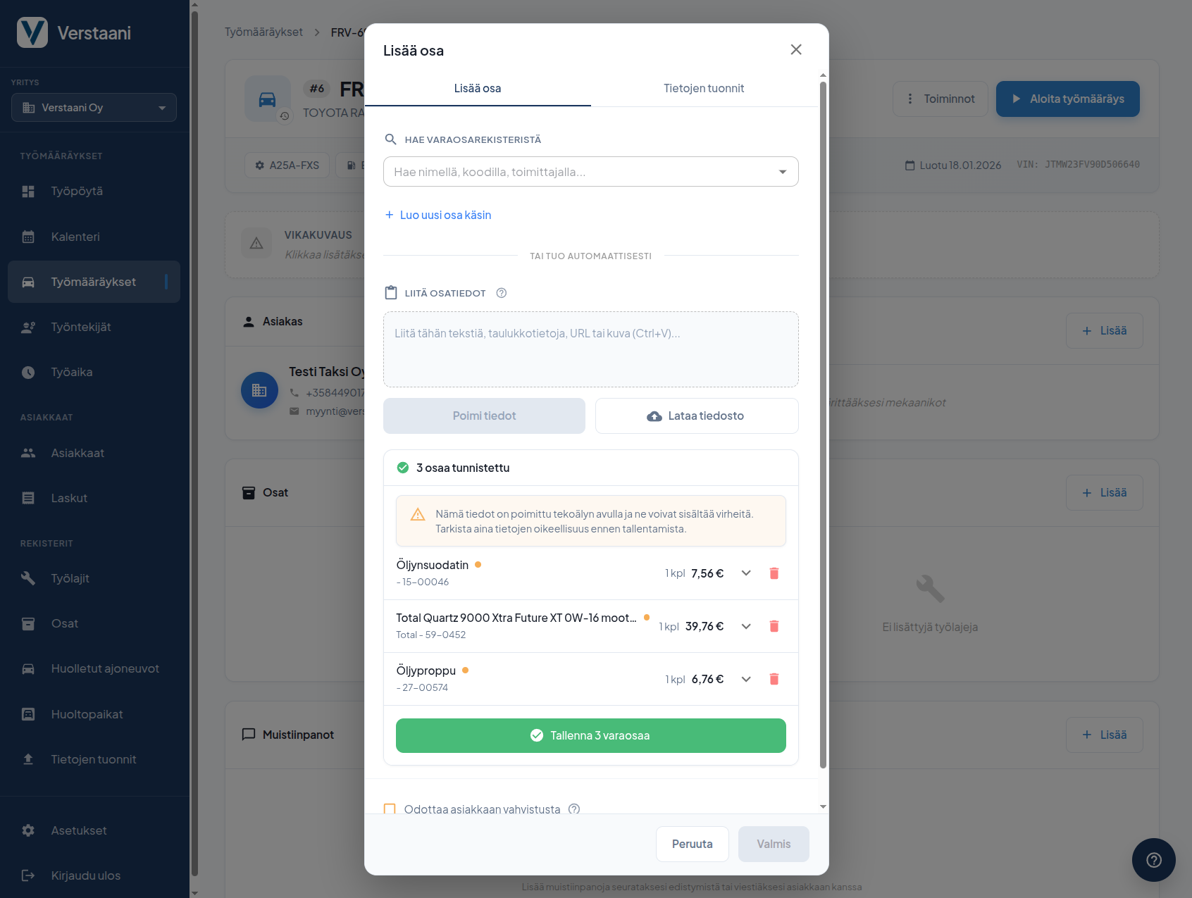 Verstaani Parts Import